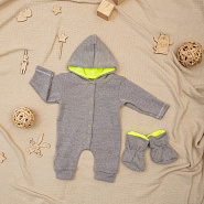 Комбинезон на кнопках с пинетками арт.М-490, неон