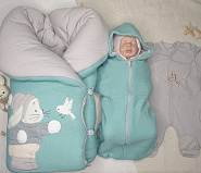 452 Комплект на выписку "Любимка", мятный