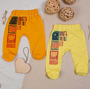 Т-18 Ползунки детские с принтом, интерлок, в ассортименте