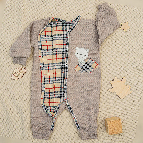 Комбинезон с клетчатой подкладкой арт. М-475