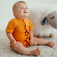 Д-38 Боди муслин, на кнопках, горчица