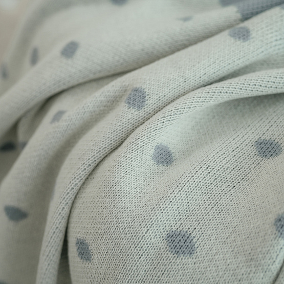 Пв-37, плед вязаный "зайка" серый, полушерсть