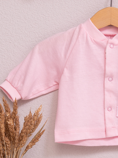 Ф-57 Кофточка детская для девочек, дл.рукав, кулирка пенье, розовый