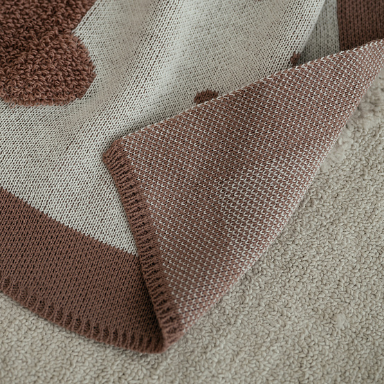 ПВ-37 Плед вязаный «Зая». Шоколад