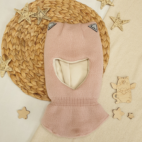 Шапка-шлем дет. "Ушки", для девочки 2-5 лет арт.Б-291