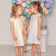 №0838 Платье для девочки "Одри", золото