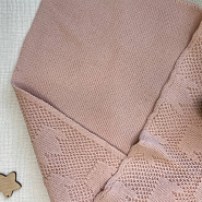 ПВ-31 Плед вязаный "Царский", розовый