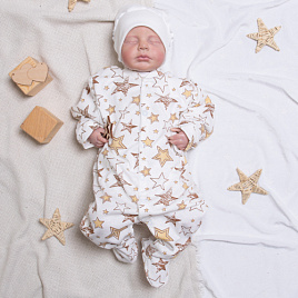  М-518 Комбинезон-слип детский, кулирка, Звезды