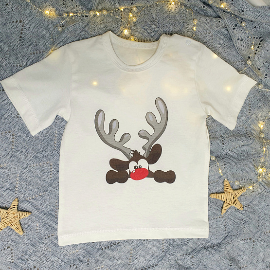 Футболка с новогодним принтом "Олеша" арт.Ф-164