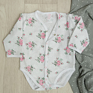 Боди с длинным рукавом, ажурный арт.Д-10