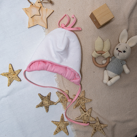  Шапочка детская утепленная на завязках арт.Б-266, голубой