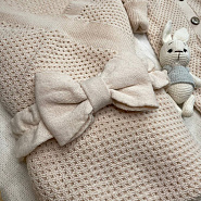 КВ-102 Вязанный комплект на выписку. бежевый