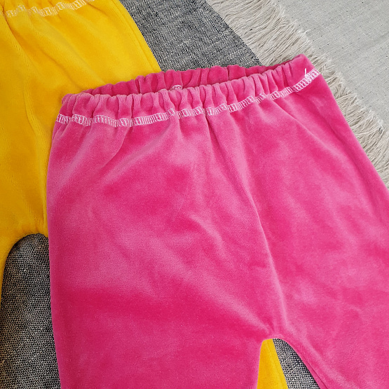 Ползунки велюровые арт.Т-30 для девочки, молочный