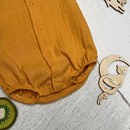 Д-38 Боди муслин, на кнопках, горчица