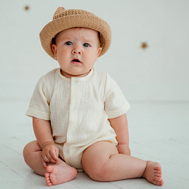 Д-38 Боди муслин, на кнопках, молочный