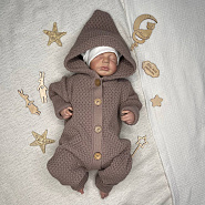 М-524 Вязаный комбинезон "Гномик". Шоколад