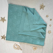 ПВ-31 Плед вязаный "Царский", зеленый