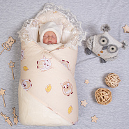 Комплект на выписку №141 "Совушка" молочный