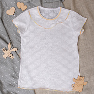 Футболка для девочки ажурная, белая арт.Ф-108 