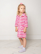Б-08 Халат велюровый на молнии для девочки