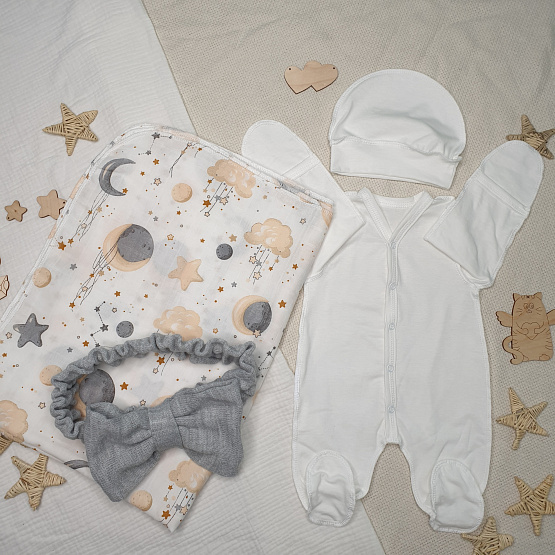 Арт. 450 Комплект на выписку "Звездное небо", серый