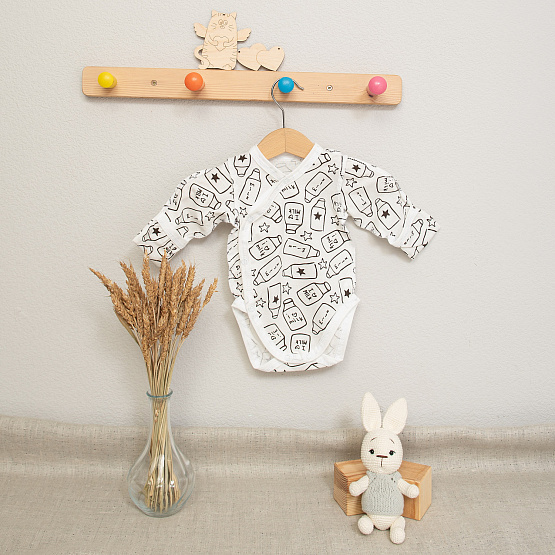 Боди для новорожденных, арт.Д-26, "бутылочки"