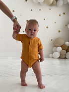 Д-38 Боди муслин, на кнопках, горчица