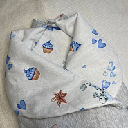 Арт.419 Комплект на выписку "Лежебока". голубой