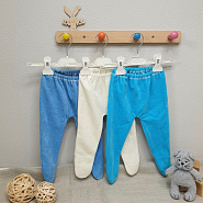 Ползунки велюровые арт.Т-30, голубой