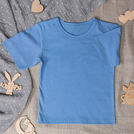 Футболка с круглым вырезом Ф-82 голубая