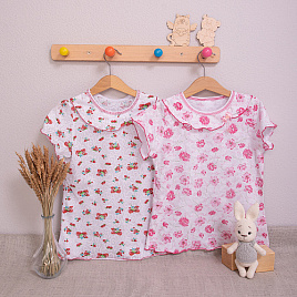 Футболка для девочки ажурная, цветная арт.Ф-108