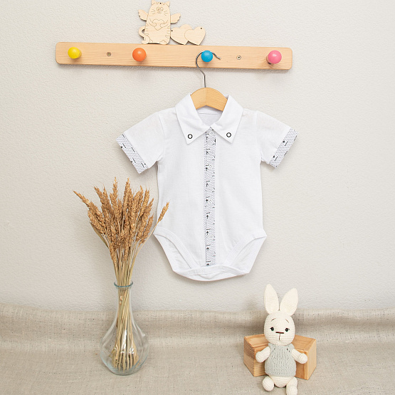 Боди детское с рубашечным воротником арт.МС-03