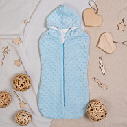Кокон-пелёнка с капюшоном арт.0322 голубой