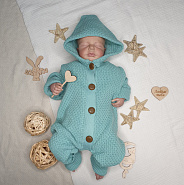 Арт. М-524 Вязаный комбинезон "Гномик", мята