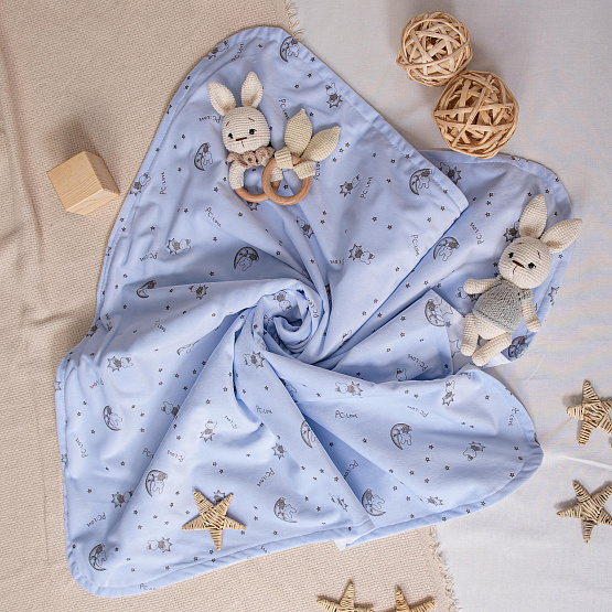 Плед детский  "Звездный" арт.0873 голубой