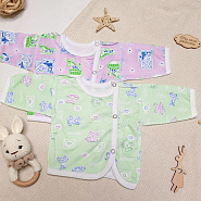 Р-141 Рубашечка детская, со смещенной застежкой на кнопках