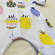 М-512 Комбинезон-слип из муслина, " Ананасы"