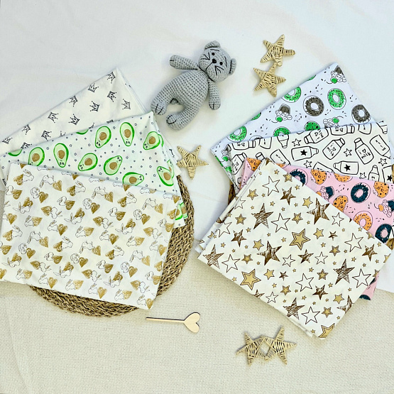 Пелёнка трикотажная 120х90см (кулирка принт.) арт.0306