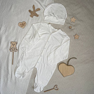 Арт. 464 Вязаный комплект на выписку, серый