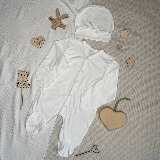 Арт. 464 Вязаный комплект на выписку, серый