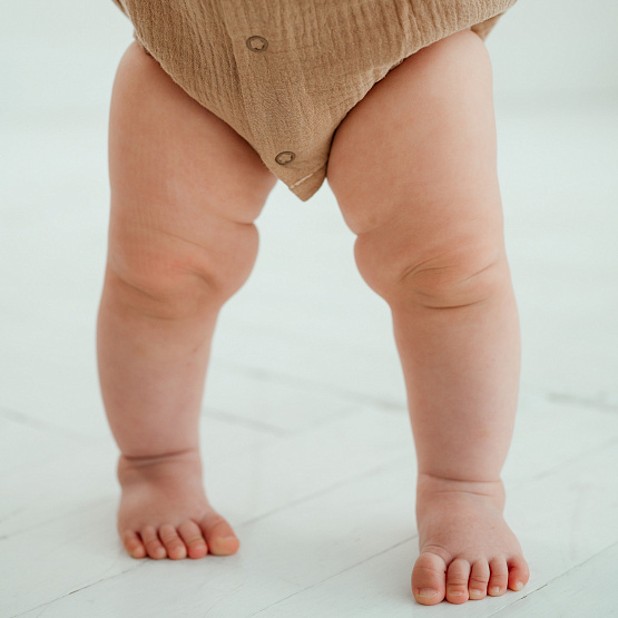 Д-38 Боди муслин, на кнопках, шоколад