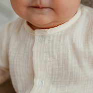 Д-38 Боди муслин, на кнопках, молочный