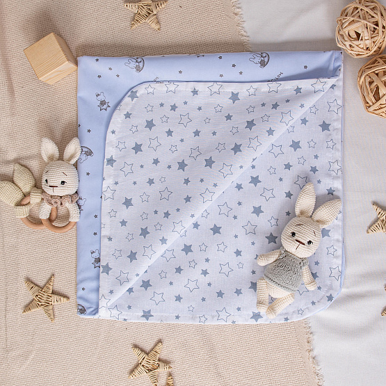 Плед детский  "Звездный" арт.0873 голубой