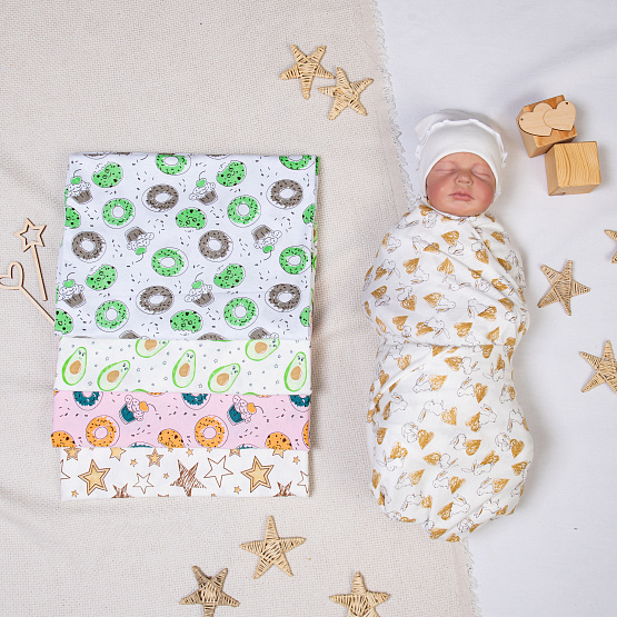 Пелёнка трикотажная 120х90см (кулирка принт.) арт.0306