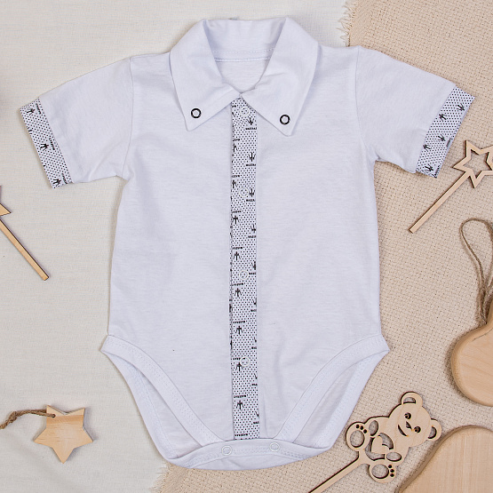 Боди детское с рубашечным воротником арт.МС-03