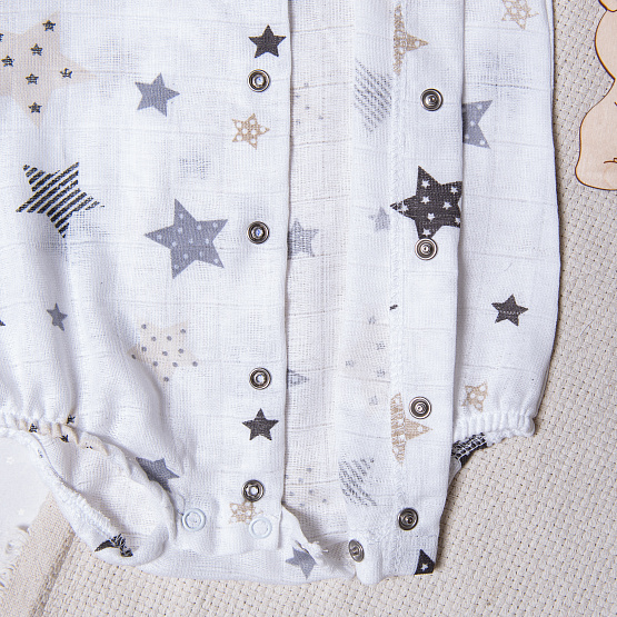 арт.Д-33  Боди детское муслин "Звезды"