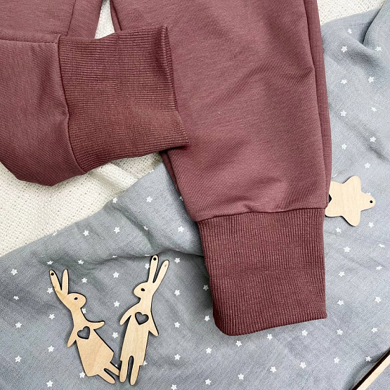 Брюки-джоггеры из футера двунитки арт. Т-103, коричневый