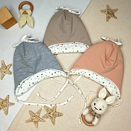 Шапочка утепленная из футера арт.Б-280, серо-коричневый