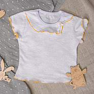 Футболка для девочки ажурная, белая арт.Ф-108 