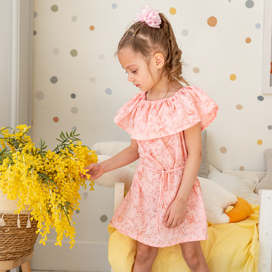 Платье с пояском "Батист" арт. Б-54